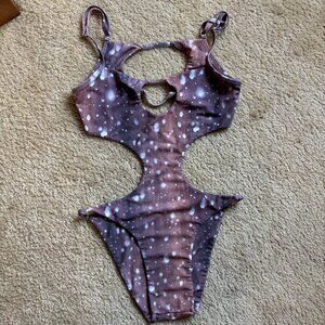 NWOT The Bendy Brand Bambi Leotard - Size M, Brown